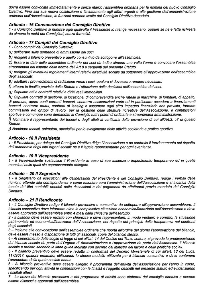 Statuto Arcieri Tre Torri